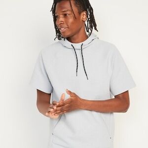 Old Navy Active Dynamic Fleece Short Sleeve Hoodie - Heather Gray